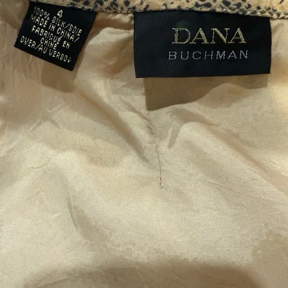 Dana Buchman 100% Silk Snake Print Pencil Skirt Size 4 Neutral - Picture 5 of 13